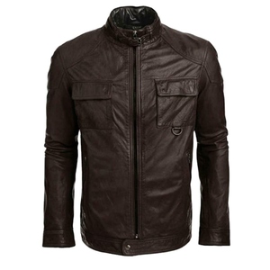 Chaqueta de Invierno de Cuero para Hombre de Alta Calidad, Elegante, Ajustada, de Cuero Genuino, Estilo Moderno - Product Image 4