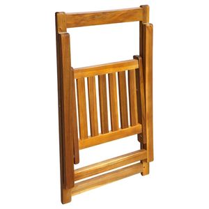 Juego de 2 Sillas Plegables de Madera de Acacia, Madera Natural Mediana, Plegables para Muebles de Patio - Product Image 4