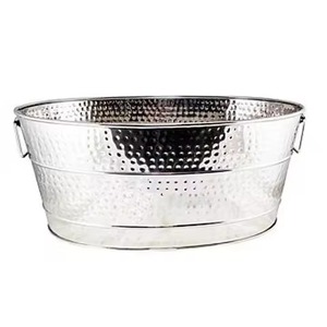 Decoración para Eventos, Cubeta Metálica para Bebidas Frías, Enfriador de Acero Inoxidable para Fiestas, Cubeta para Enfriar Vino y Cerveza, para Uso en Bares - Product Image 3