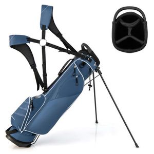 Borsa da Golf Leggera in Poliestere Blu con 4 Tasche con Cerniera e 3 Divisori per Viaggi Comodi - Product Image 1