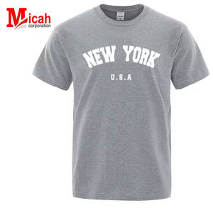 T-shirt à manches courtes pour homme, imprimé rue de New York, États-Unis, en toile, ample, surdimensionné, gothique, anti-rides, respirant - Product Image 1