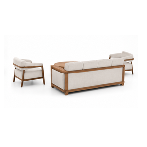 Juego de Sofás Modernos de Madera de Teca Sólida para Sala de Estar, Muebles de Lujo para Apartamentos, Hoteles y Villas, Fabricante de Muebles para Salón - Product Image 4