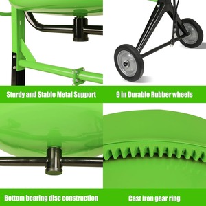 Bétonnière électrique 5,7 pieds cubes (160 L) - Mélangeur de ciment puissant 650 W - Machine à mélanger sur chariot avec support - Product Image 6