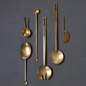 Ensemble de 6 ustensiles de cuisine en laiton résistants à la chaleur avec longues poignées pour une utilisation en cuisine - Product Image 2