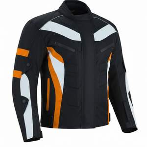 Blouson de moto unisexe en textile haute performance avec protections, imperméable, motif imprimé, grandes tailles et caractéristiques coupe-vent - Product Image 3