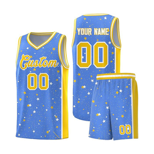 Conjunto de Camiseta de Baloncesto Personalizada, Cuello en V, Sin Mangas, Impresión Sublimada, Absorbe la Humedad, Unisex, para Adultos, Todas las Temporadas, Malla de Poliéster - Product Image 4
