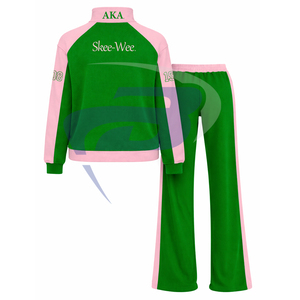 Alpha |   Kapa |   Ensemble de jogging Alpha Sorority, ensemble de survêtement décontracté, ensemble de jogging, ensemble de sport pour femmes, ensemble de vêtements de sport et de fitness, ensemble de vêtements de détente - Product Image 2
