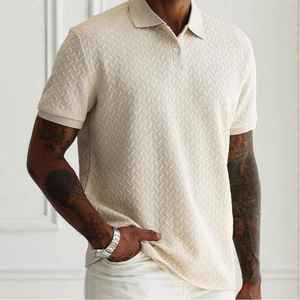 เสื้อยืดโอเวอร์ไซส์แขนสั้นสำหรับผู้ชาย ผ้าโพลีเอสเตอร์ 100% สวมใส่สบาย ระบายอากาศได้ดี น้ำหนัก 230 กรัม แบบถัก สั่งทำขายส่งได้ - Product Image 4