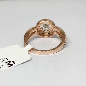 Anillo de Compromiso Solitario de Diamante Cultivado en Laboratorio, Oro Rosa de 14K, Diseño de Marca, Certificado IGI, 0.31 CT, Chapado en Rodio, G-H, para Mujer - Product Image 2