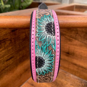 Nouveau collier de chien rembourré en cuir souple et confortable réglable de haute qualité en cuir de vache véritable collier pour animaux de compagnie pour petits chiens - Product Image 2