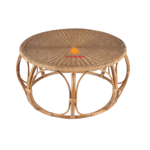 Mesa de Centro Extensible de Bambú y Ratán Natural Ecológico, Altura Ajustable, Diseño Moderno Hecho a Mano, Alta Calidad - Product Image 3