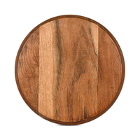 Tabla de Madera de Acacia para Amasar, Diseño Único, Ecológica, Hecha a Mano, Chakla Belan, Apta para Horno y Microondas