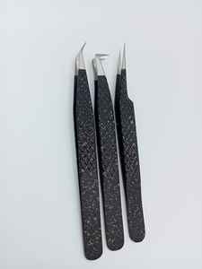 Pinzas Profesionales de Acero Inoxidable Antimagnéticas con Punta Lisa para Extensión de Pestañas, Proveedor OEM ODM para Aplicación de Extensiones de Pestañas Clásicas - Product Image 6
