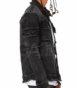 Veste en jean sur mesure pour homme, style veste d'hiver chaude et coupe confortable - Product Image 4