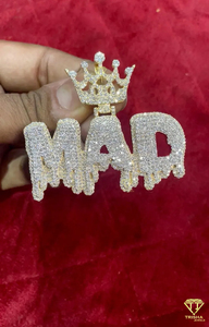 Collar de Lujo con Colgante de Letra Personalizada de Hip Hop, Joyería Brillante para Estilo Urbano - Product Image 2