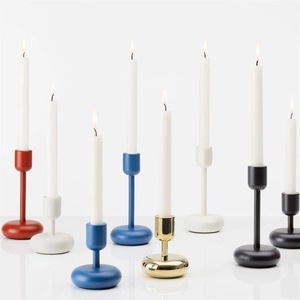 Minimalistic Metal Eco-Friendly Durable Handmade <b>Candlestick</b> Luxury Tabletop Decorative Tall Twisted <b>Candlestick</b> Stand - Product Image 2