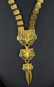 Parure de bijoux collier avec boucles d'oreilles en laiton plaqué or pur parure de bijoux collier design haute qualité Émirats arabes unis Dubaï - Product Image 2