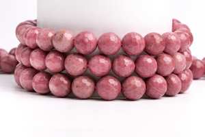 Piedras Preciosas de Rodonita Rosa Natural, Microfacetadas, Redondas, Sueltas, para la Elaboración de Joyas, Pulseras, Collares, DIY - Product Image 2