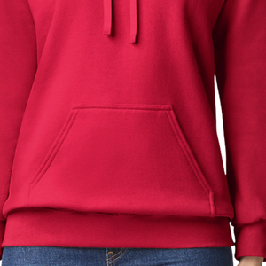 Sweat à capuche rouge pour femme en mélange de coton doux, molletonné, coupe-vent, respirant, à manches longues, style streetwear décontracté, coupe régulière, chaud - Product Image 6
