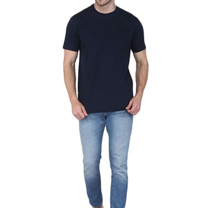 T-shirts d'été à manches courtes en coton peigné 100 % pour hommes, col rond, design décontracté de haute qualité, séchage rapide, écologiques, service OEM/ODM - Product Image 2