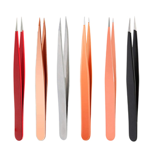 Pinzas para Cejas Puntiagudas para Dar Forma a las Cejas, Acero Inoxidable con Recubrimiento de Color, Pinzas para Cejas con Punta Puntiaguda Coloridas al por Mayor, Proveedor ODM - Product Image 1