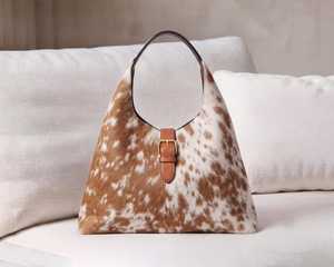 Sac fourre-tout en cuir de vachette véritable fait main style western, sac à main rustique pour cowgirl, sacs durables en gros - Product Image 1