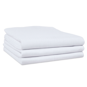 Juego de Sábanas de Percal Blanco Estilo Americano de 300 Hilos, Diseño Sólido, Incluye 4 Piezas: Sábanas Ajustables y Planas para Hogar y Hotel - Product Image 2