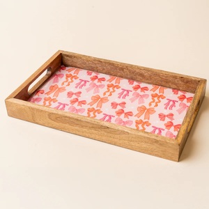 Luxury Wood and Enamel Decorative Tray Handmade Serving <b>Platter</b> Supplier Exporter - Product Image 1