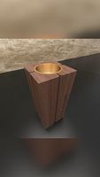 Pembakar Dupa Kayu Bulat Tradisional Arab dengan Desain Tutup Berukir untuk Aromaterapi