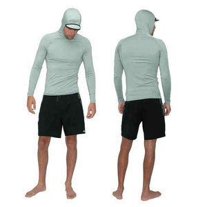 เสื้อคลุมกันแดดแบบมีฮู้ดสำหรับเล่นเซิร์ฟ แห้งเร็ว ระบายอากาศได้ดี UPF50+ ป้องกันรังสียูวี พร้อมโลโก้สั่งทำได้ - Product Image 6