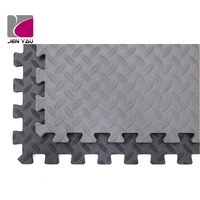 Tapis en mousse EVA durable, absorbant les chocs, imperméable et inodore, 60x60cm, 10mm, noir, gris, bleu, ivoire, avec motif de feuilles, pour salle de sport