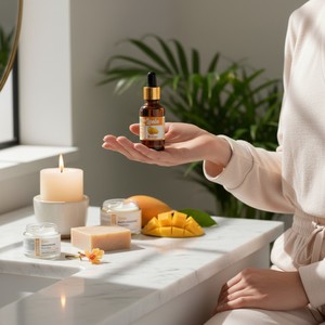Huile parfumée à la mangue de qualité supérieure – Arôme fruité tropical sucré pour bougies, savons, parfums et diffuseurs - Product Image 2