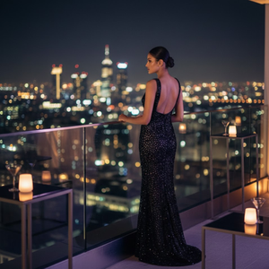 Vestido de noche estilo sirena para mujer de diseñador |   Vestido Formal Premium para Bodas, Fiestas y Eventos de Alfombra Roja, Calidad de Exportación al por Mayor - Product Image 4