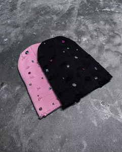 Bonnet d'hiver personnalisé avec logo, casquette publicitaire à motifs points et camouflage, 100 % acrylique, couleur et design personnalisés, vente en gros - Product Image 6