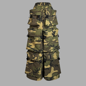 <b>Men's</b> Trending Heavyweight Cotton Elastic Waist Bottom Cargo Pants Lightweight Casual Style with Windproof Sustainable Zipper - Product Image 1