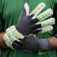Gants de gardien de but de football professionnels avec paume en latex à forte adhérence, protection des doigts, respirants, logo personnalisé.