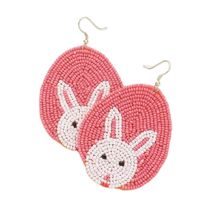 Boucles d'oreilles pendantes légères et tendance en forme de carotte de Pâques, perlées et colorées, pour femme et fille, cadeau de Pâques joyeux, par MULTI CRAFT - Product Image 3
