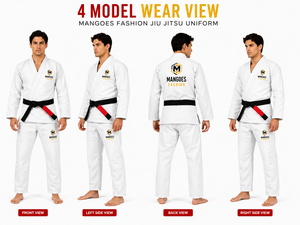 Kimono de Jiu-Jitsu Brésilien Sur Mesure Nouveau Style Adulte Qualité ODM Appliqué 450g Extensible 100% Coton/Polyester - Product Image 2