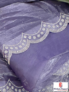 Hot Fix Rhinestone Crystal Woven Mesh Fabric 70 GSM Eco Friendly Lightweight Water Resistant Windproof Breathable Custom Fabric - Product Image 3