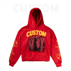 เสื้อฮู้ดผ้าฟลีซคอตตอน 100% แบบขายส่ง OEM สั่งทำได้ตามต้องการ เสื้อฮู้ดโอเวอร์ไซส์สไตล์สตรีทแวร์สำหรับแบรนด์เสื้อผ้า MOQ ต่ำ - Product Image 3