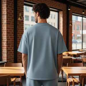 Camisetas Extra Grandes de Primera Calidad para Hombre, Hombros Caídos, Cuello Redondo, Manga Corta, Holgadas, 100% Algodón, Tallas Grandes, Impresión Digital, Color Sólido - Product Image 6