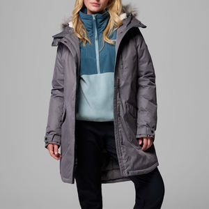 Vente en gros ELINE SPORTS – Doudoune parka d'hiver pour femme, coupe-vent, à capuche, col montant, manches matelassées en softshell - Product Image 1