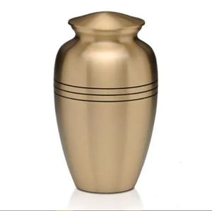 อุปกรณ์โกศบรรจุอัฐิอะลูมิเนียมสีเขียวลายทองคำเปลวแบบสลัก - Product Image 4