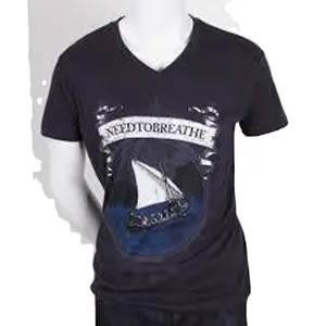 Camiseta de algodón orgánico para hombre, camisa con pantalla promocional impresa, de talla grande, OEM, personalizada - Product Image 3