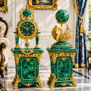 Handmade malachite decorative item malachite desk <b>decor</b> luxury item malachite ornamental stone <b>decor</b> green malachite luxury - Product Image 4