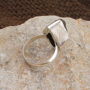 แหวนเงินแท้ 925 ลายสโมคกี้โรว์สีน้ำตาล ดีไซน์ครึ่งวงนิรันดร์ แบบเรียบง่าย ประดับอัญมณี เหมาะสำหรับผู้หญิง เป็นของขวัญ - Product Image 4