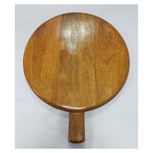 Bandejas decorativas de exhibición de alimentos de alta calidad, venta al por mayor, bandeja de servicio tallada a mano de madera de mango personalizable con asa para Pizza - Product Image 5