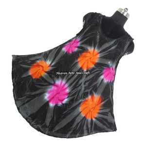 Compre al por mayor: Vestido de rayón para mujer, estilo paraguas, con diseño tie-dye colorido - Product Image 4