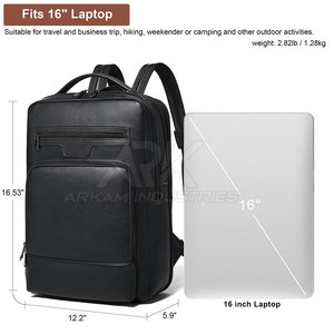 Mochila de Cuero de Moda, Mochila de Cuero para Portátil, Mochila de Cuero Segura, Estilo Organizador con Múltiples Bolsillos - Product Image 6