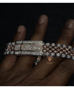 Reloj de Lujo con Diamantes de Moissanita Estilo Hip Hop, Reloj de Hombre con Diamantes de Moissanita en Plata de Ley - Product Image 3